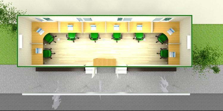 4 contoh Layout Office Container