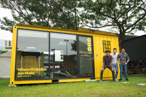 Desain office container untuk tempat gym