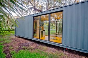 sliding door container house