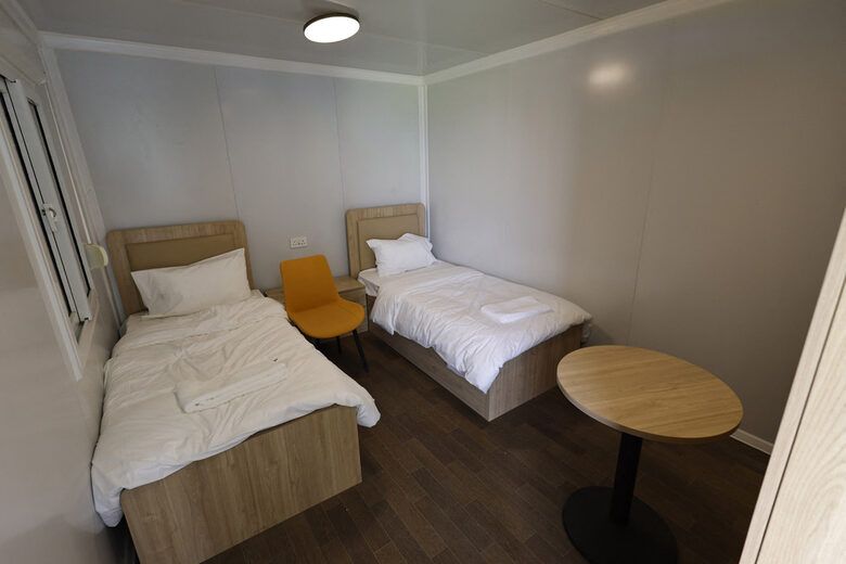 rumah modular fans fifa world cup 2022, fifa world cup 2022, rumah modular, fans village qatar, modular home, modular container