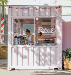 container cafe minimalis. kontainer toko, dekorasi container minimalis, 