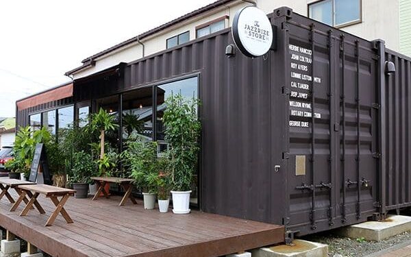 container cafe minimalis, kontainer toko, desain cafe container mini, gerobak jualan, ide gerobak jualan, booth container, container booth
