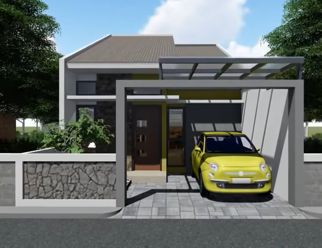 Desain rumah minimalis luas tipe 72