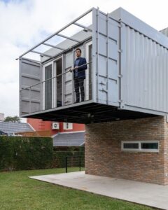 desain rumah kontainer industrial