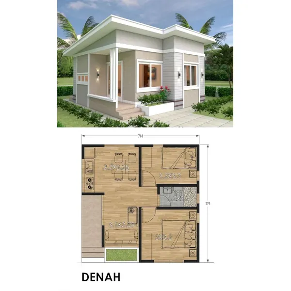 Bentuk Rumah Minimalis 2 Kamar Modern