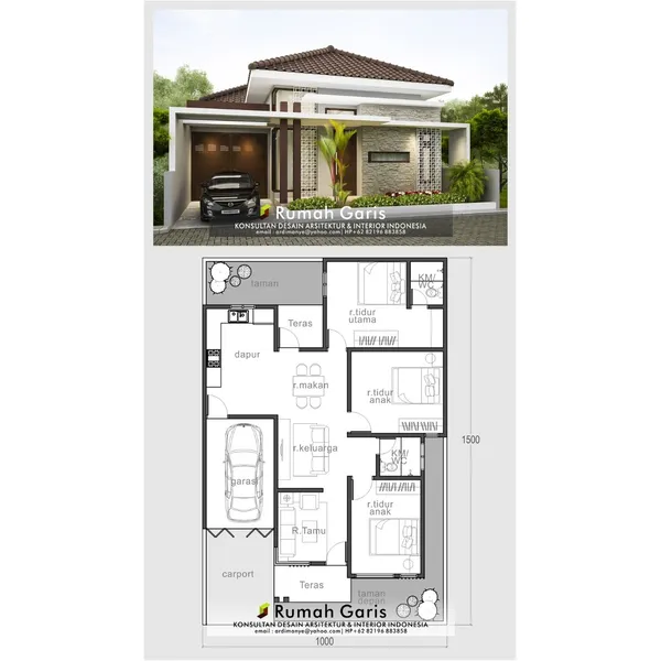 Desain Rumah Minimalis Modern 1 Lantai