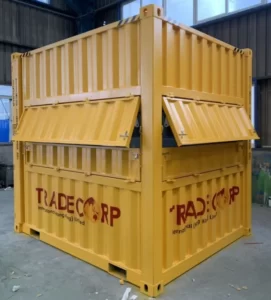 booth semi container