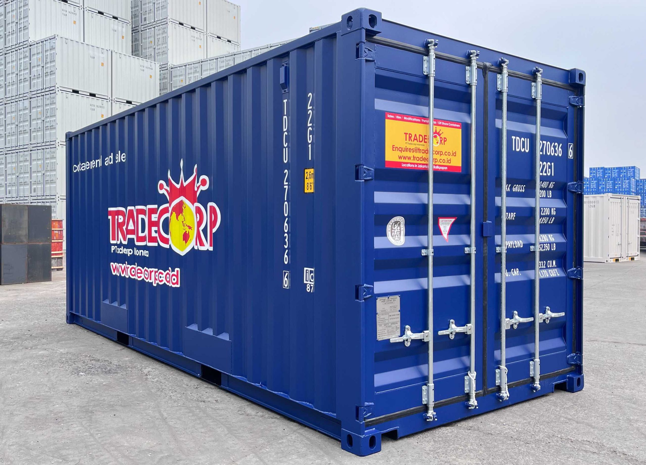 Shipping Container: Dimensi Ukuran, Jenis, dan Harga Jual 2 General Purpose (Dry) Container sebagai Kontainer untuk Pengiriman Motor
