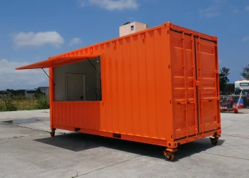Desain Model Container Dagang Ukuran 20 Feet Orange Bar 2
