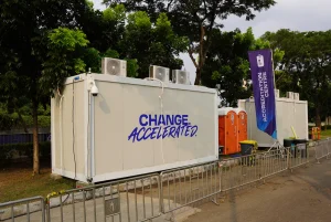Bangunan Modular Tradecorp di Ajang Formula E Jakarta