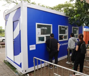 tiket booth, booth ticket, modular booth, booth modular, Bangunan Modular Tradecorp di Ajang Formula E Jakarta