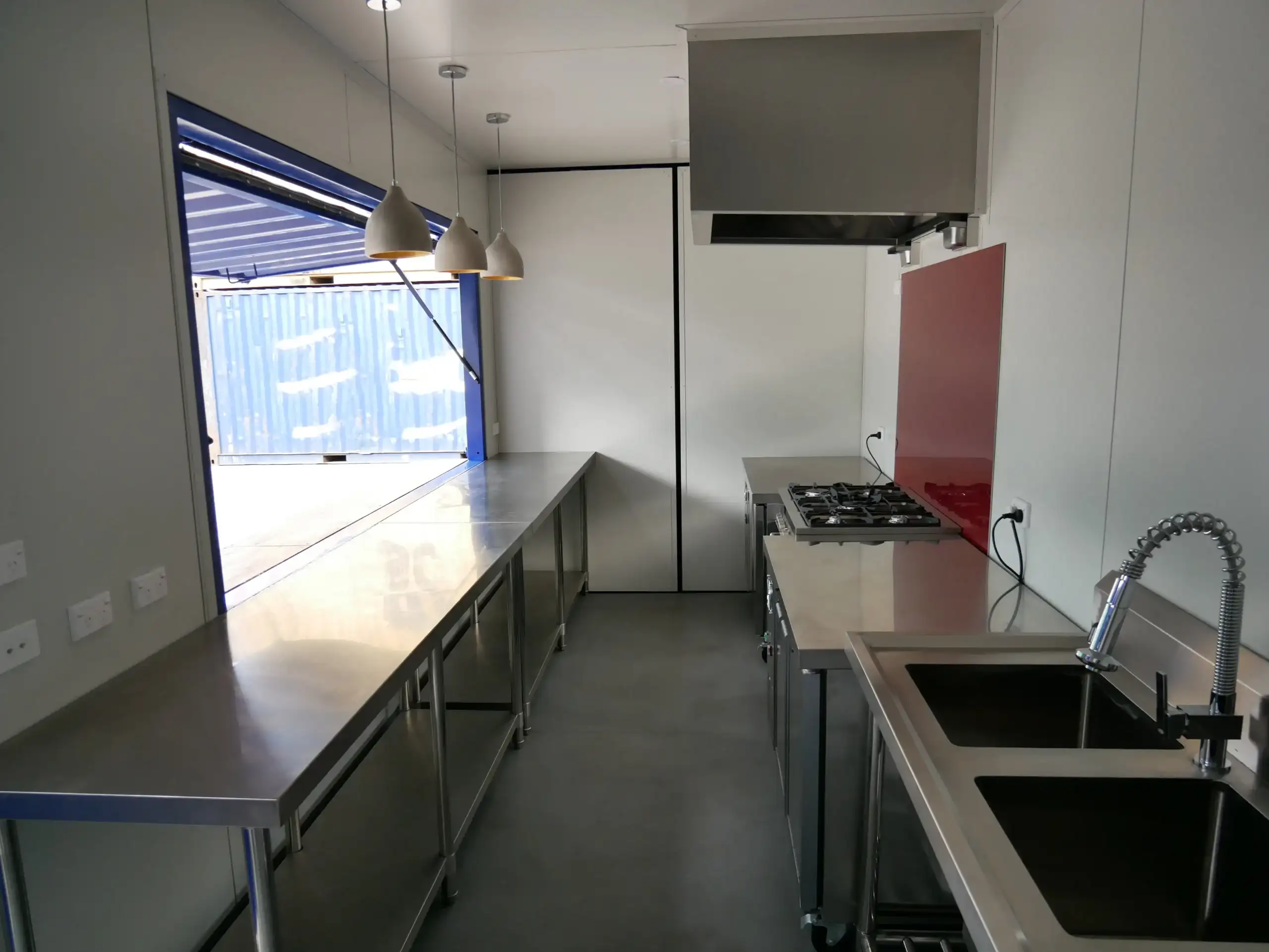 Desain Cafe Outdoor Instagramable pada Container Cafe with Timber Facade 4