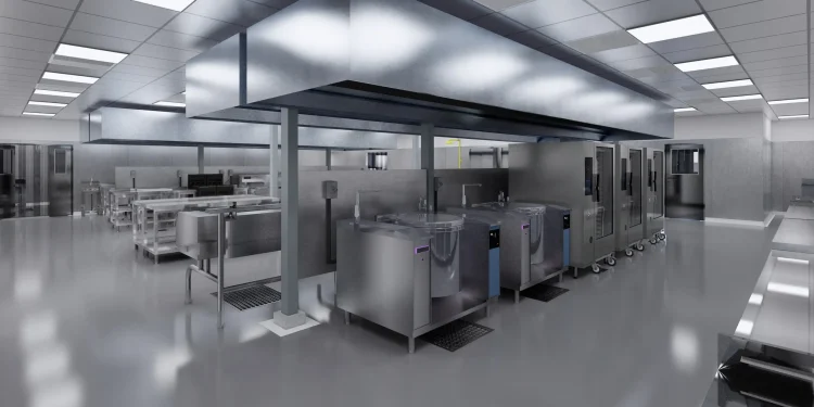 Bangun Dapur Umum Konstruksi Rangka Baja, Cocok untuk MBG? 1 Layout Dapur Catering Rangka Baja RapidFrame 2