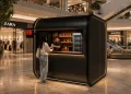 Booth Kopi Minimalis dengan Konsep Portable