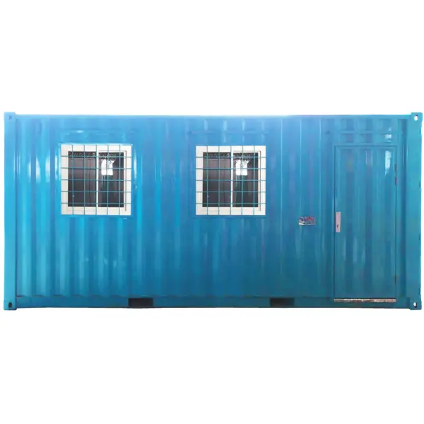 Modification of 20 Feet Office Container 2 Front Windows (Green)