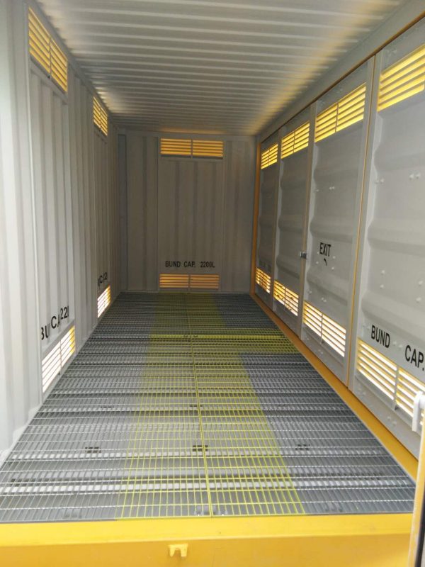 20' High Cube Side Opening Dangerous Goods Container (Yellow)