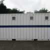 20' Male Toilet Container (White & Blue Stripe)