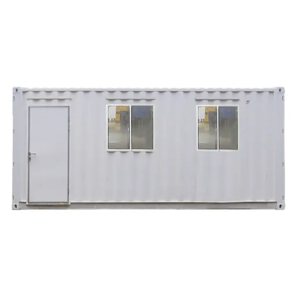 Modification of 20' Office Container 2 Front Windows (White)