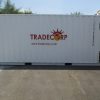 20' Storage Container with Air Con & Butcher Door (White)