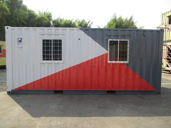 20′ Emergency Unit Container (Grey White Red)