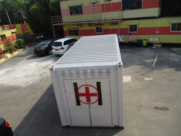 20′ Emergency Unit Container (Grey White Red)