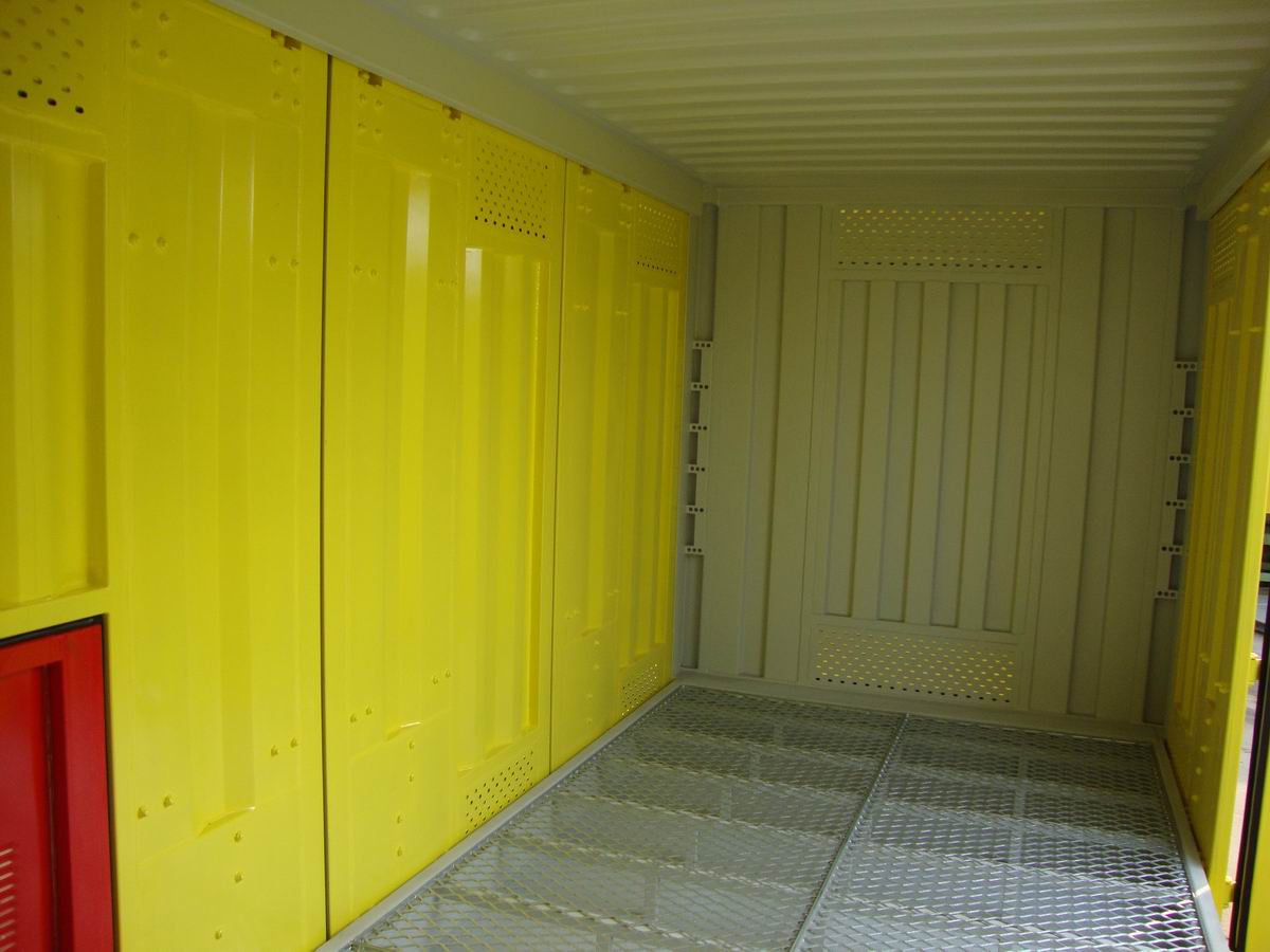 20′ High Cube Double Side Opening Dangerous Goods Container Yellow 3