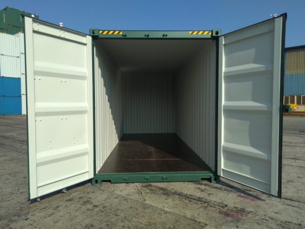 20′ High Cube Easy Opening Door Shipping Container (Pine Green)