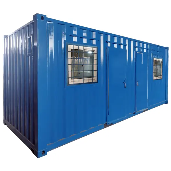 Office Container 2 Jendela Depan 20 Feet (Blue) Depan 2