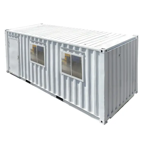 Office Container 2 Jendela Depan 20 Feet (White) Depan 1