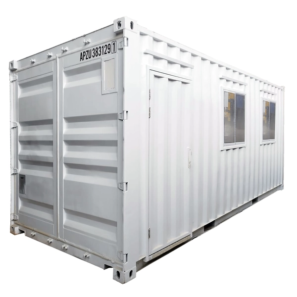 Office Container 2 Jendela Depan 20 Feet (White) Depan 3