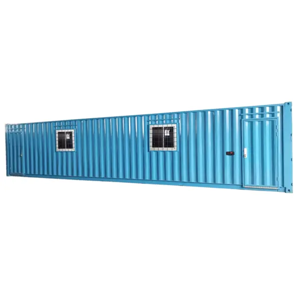 Office Container 2 Jendela Depan 40 Feet (Aquamarine) Depan 2