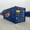 Container general purpose warna biru cobalt view pintu belakang dan samping.