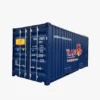 Container 20' general purpose warna biru cobalt foto menyamping.