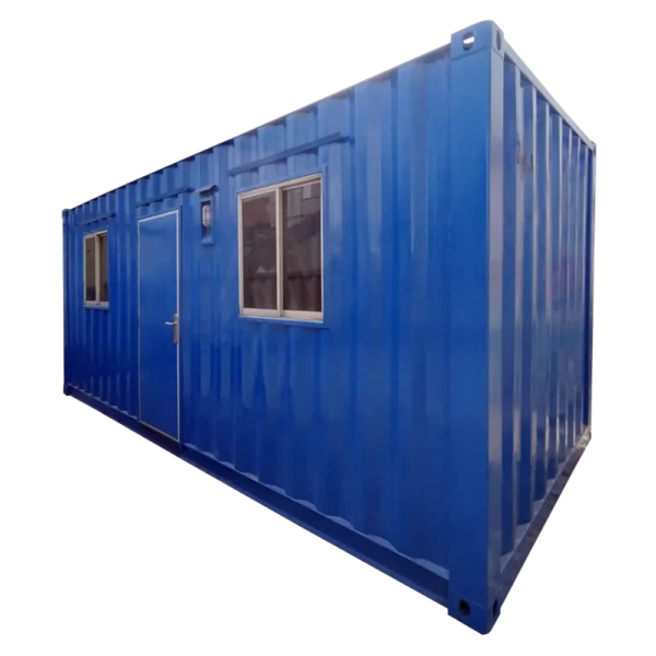 Office Container 20 Feet (Dark Blue) Side