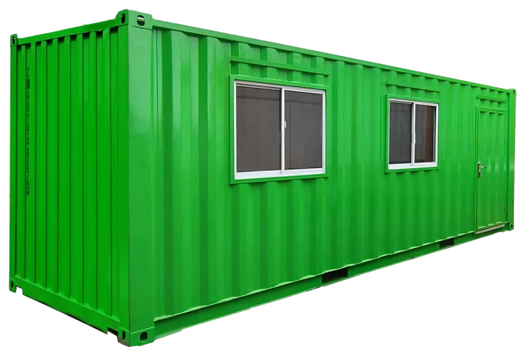 Office Container 20 Feet (Green) Side