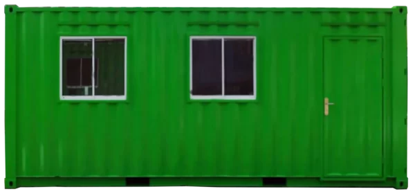 Office Container 20 Feet (Green) Side