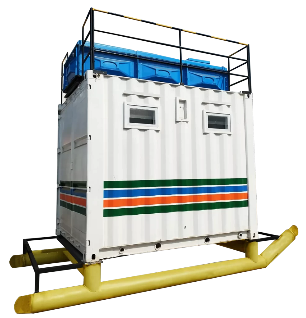 Skid Mounted Toilet Container 10 Feet Outdoor