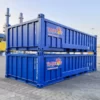 Half Height Container Steel Floor Blue