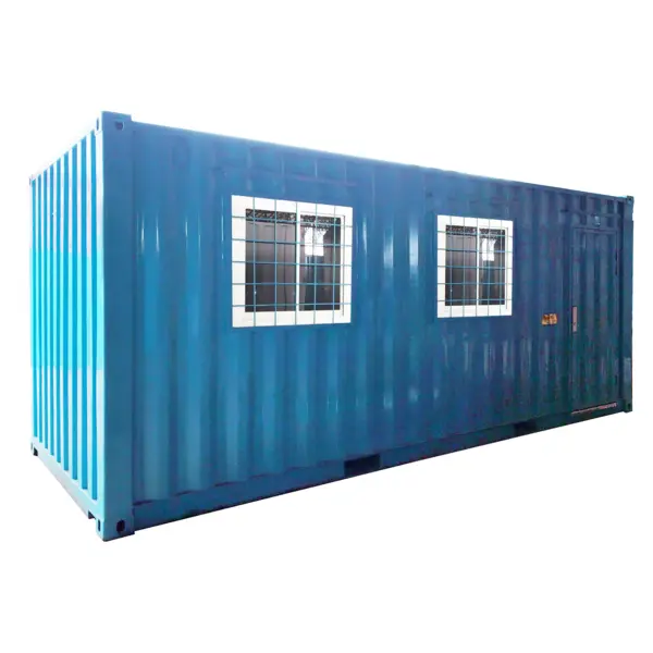 Office Container 20 Feet 2 Jendela Depan Ocean Blue