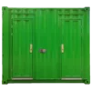 10 Feet Toilet Container 2 Pintu (Green) Front