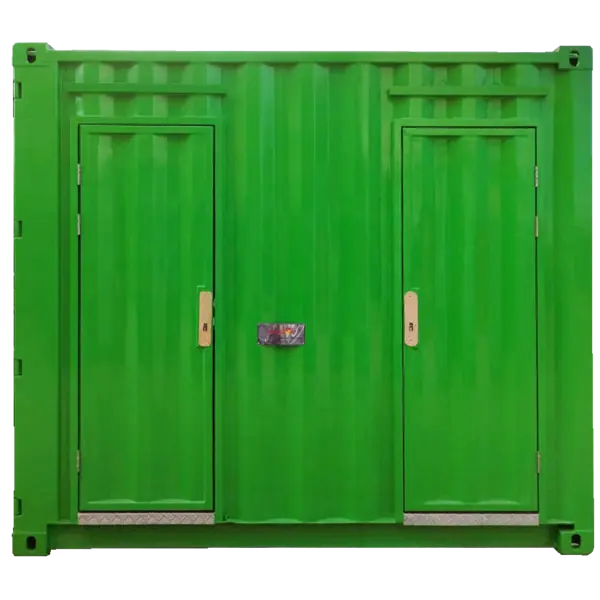 10 Feet Toilet Container 2 Pintu (Green) Front