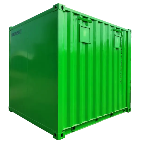 10 Feet Toilet Container 2 Pintu (Green) Side 1