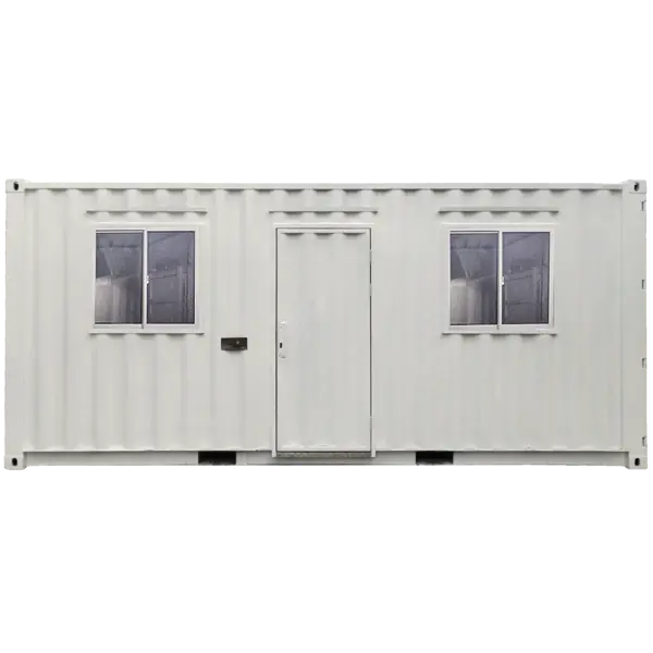 Office Container 2 Sliding Windows 20 Feet (White)