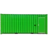 20 Feet Storage Container 1 Window Security Bar (Green) Outdoor 4