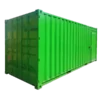 20 Feet Storage Container 1 Window Security Bar (Green) Outdoor 6