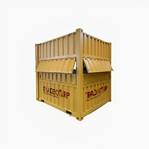 booth container ukuran 10 feet warna kuning di Tambrauw