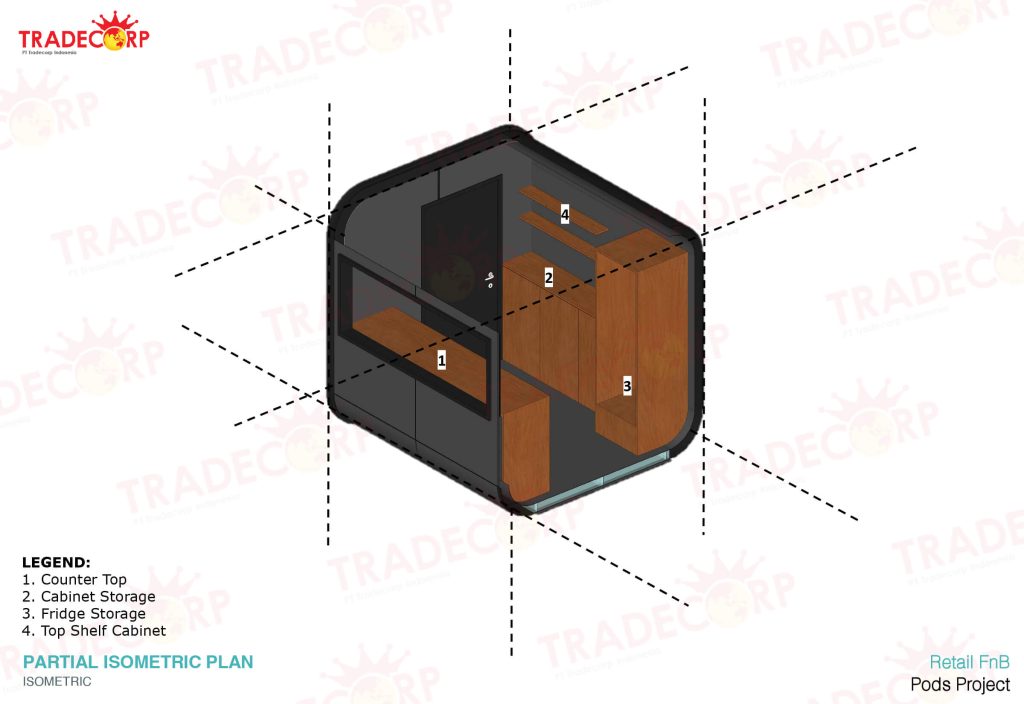 Tradecorp ModPod Cafe Partial Isometric Plan