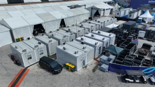 Modular dan Reefer Container di Formula E 2023 Jakarta