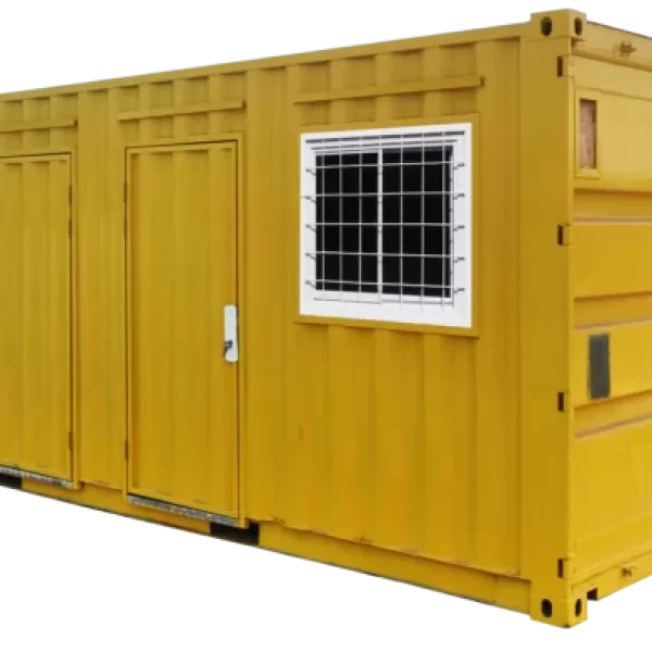 Office-Container-20-Feet-Yellow-Side-3-600x392